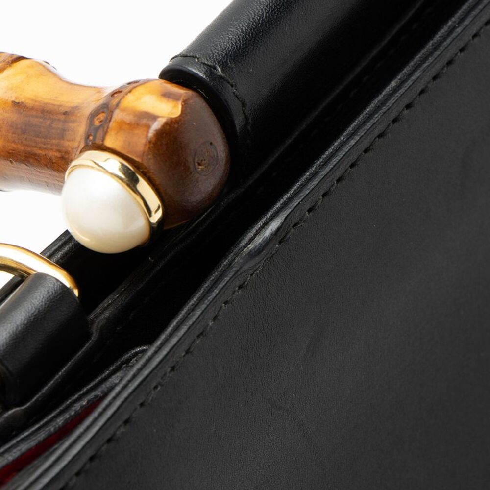 Gucci Leather Bamboo Nymphaea Medium Top Handle - Picture 16 of 16